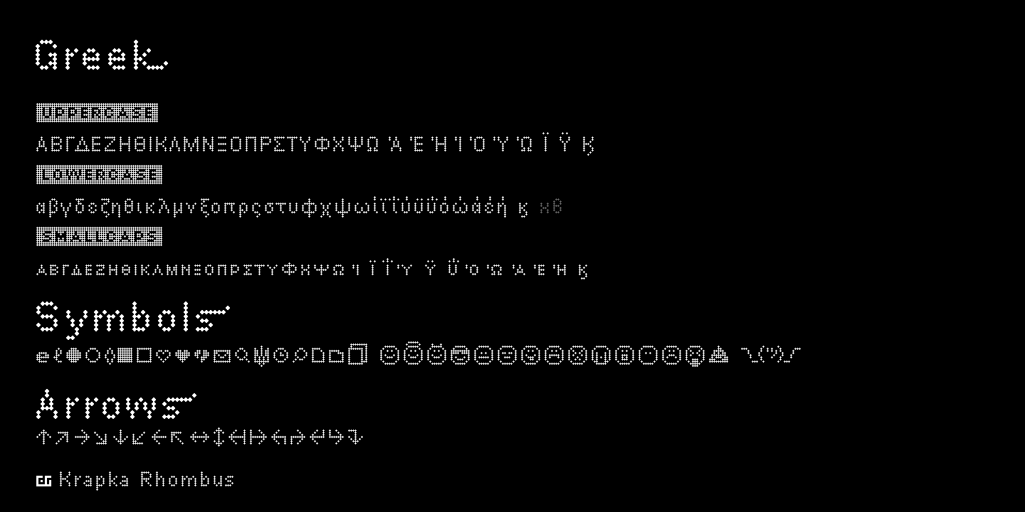 Пример шрифта DR Krapka Rhombus Font Size10 px